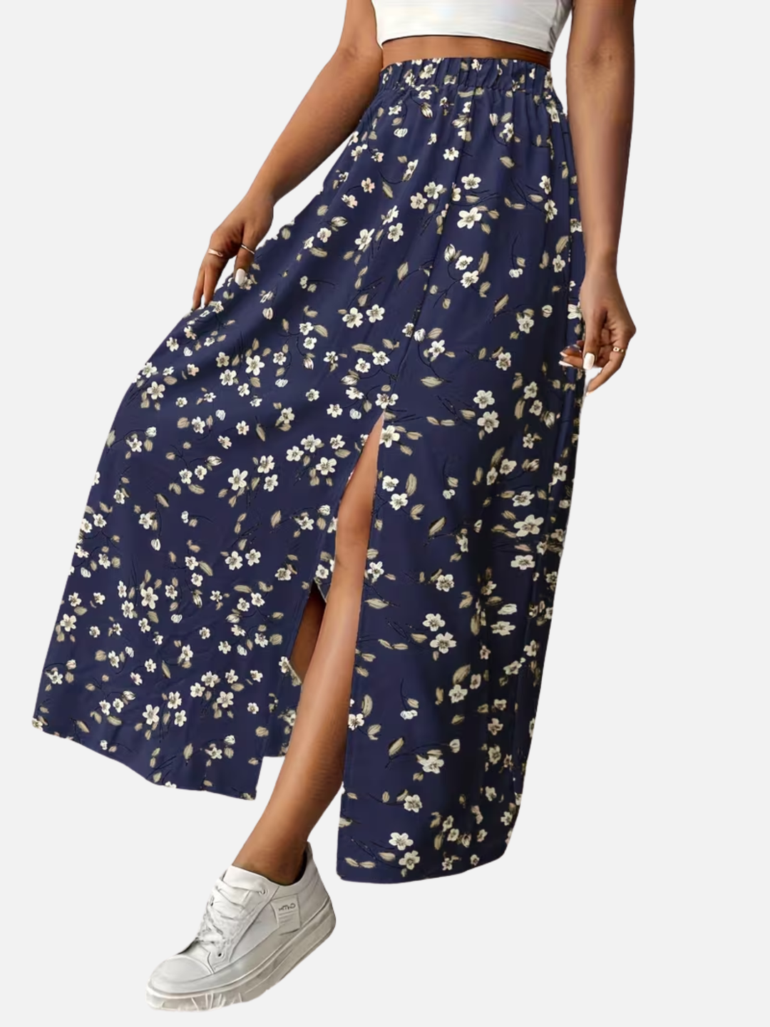 Women's Floral Maxi Skirt High Waist Vacation Outfit