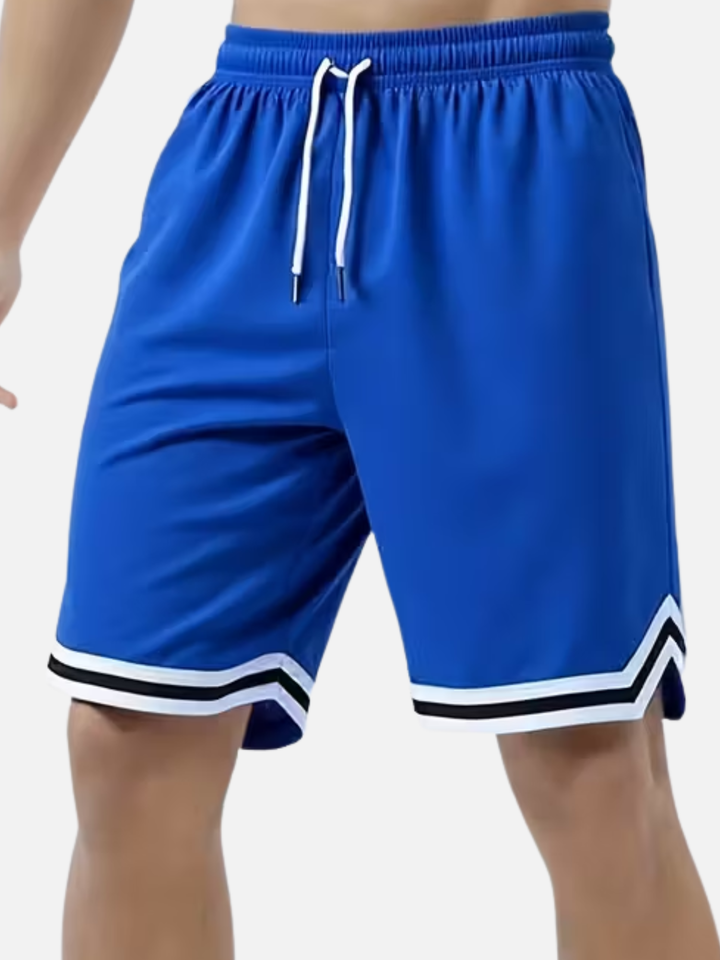 Men’s striped cropped shorts with pockets for summer casual wear