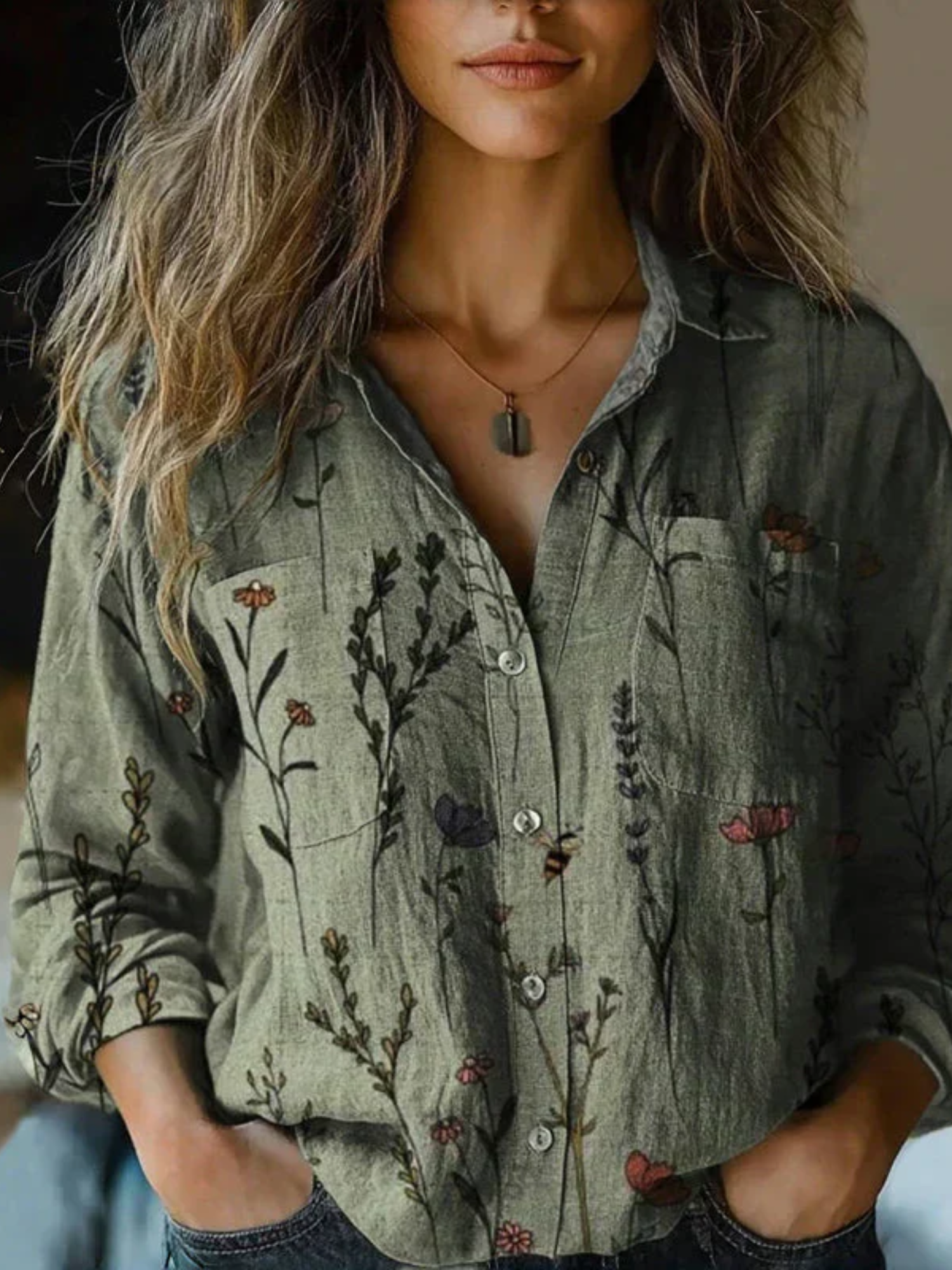 Women’s Bohemian Blouse Cotton Lightweight Spring Summer Elegant