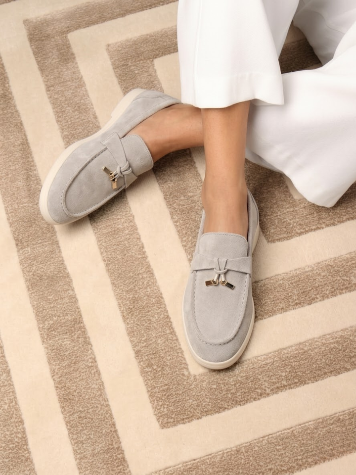 Women’s Suede Loafers Comfortable Slip-On Everyday Flats