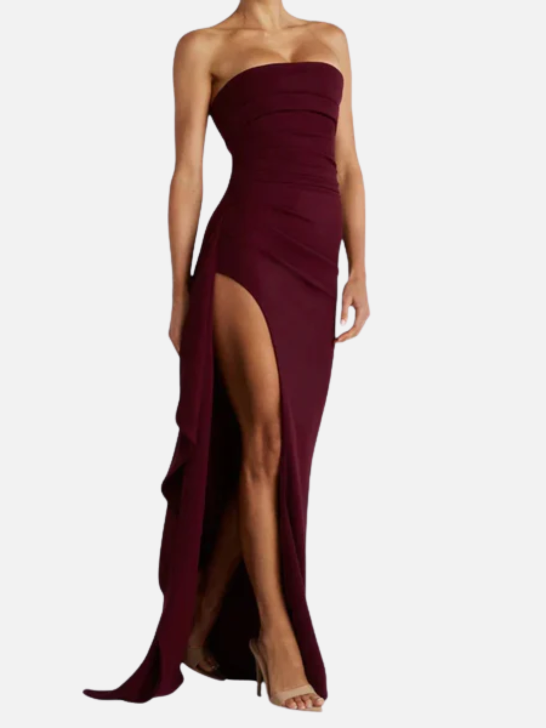 Women's Strapless Evening Dress for Weddings and Formal Events