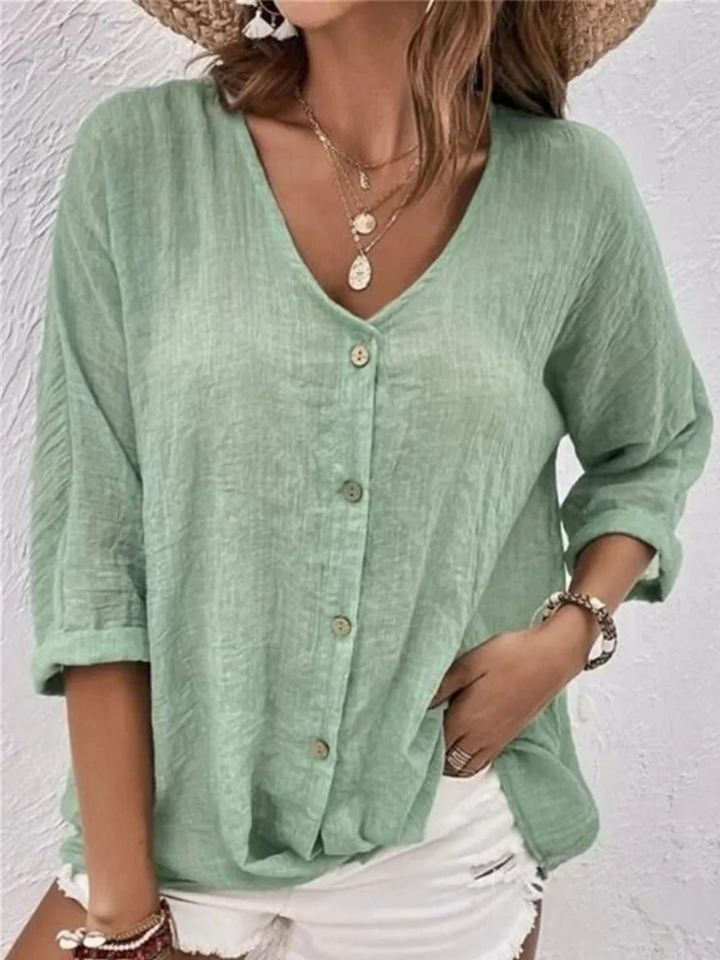 Top Minimalist Oversized Blouse for Casual Coastal Style