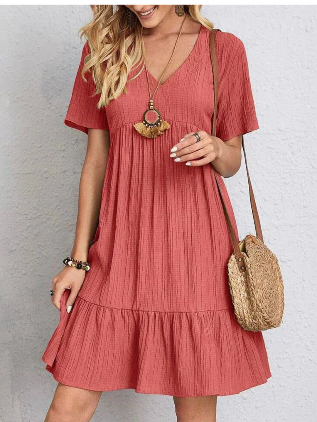Summer Mini Dress for Beach Lightweight Casual Vacation Wear