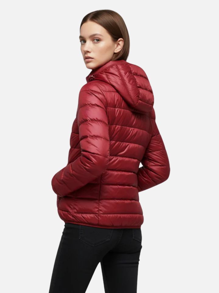 Women's Lightweight Down Jacket Hooded for Spring Weather