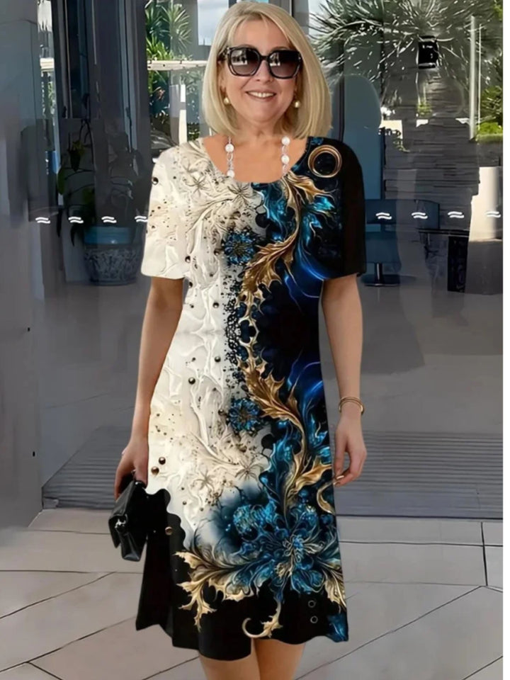 Women’s Printed Midi Dress Comfortable Day to Night Stylish Wear