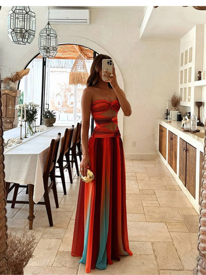 Women’s Flowy Maxi Dress Relaxed Fit Beach Holiday Outfit