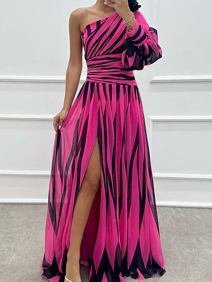One-Shoulder Maxi Dress for Summer Events Elegant Evening Style