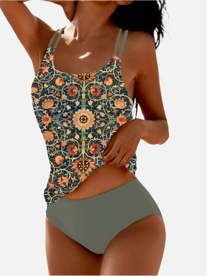 Women’s Swim Dress Set Stretch Fabric Slim Fit Summer Beach