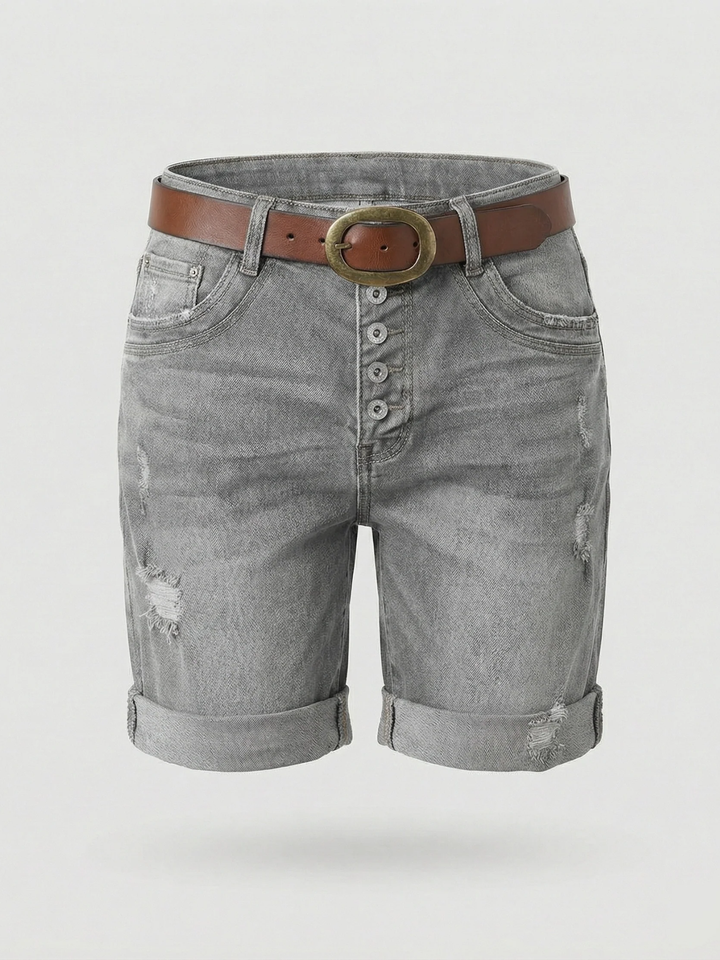 Women’s Denim Shorts Ripped Style Breathable Summer Outfit