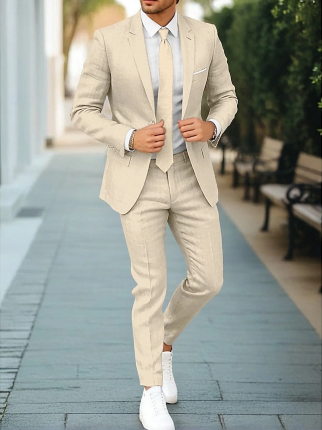 Men's Casual 2 Piece Suit Slim Fit for Everyday Smart Wear
