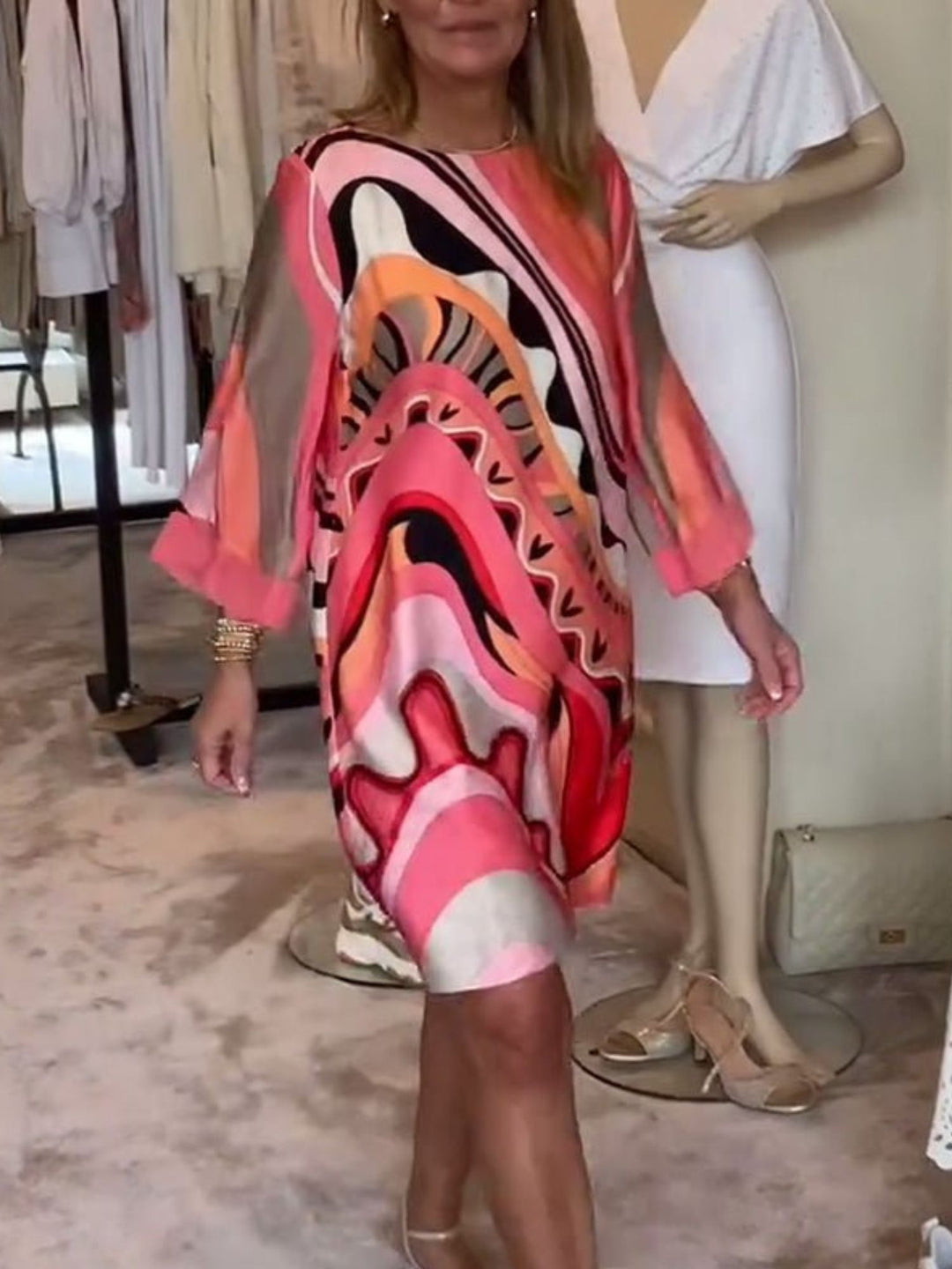 Elegant Midi Dress for Women Lightweight Summer Outfit