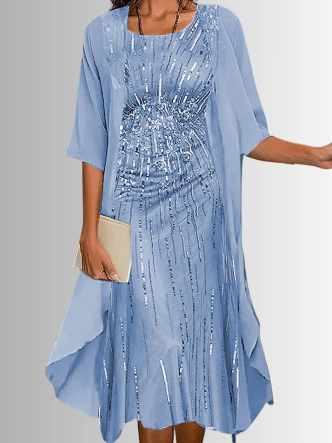 Women's summer midi dress lightweight layered for warm weather