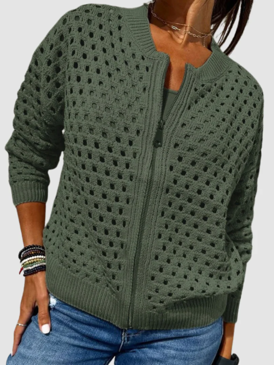 Women's lightweight knit cardigan for layering everyday wear