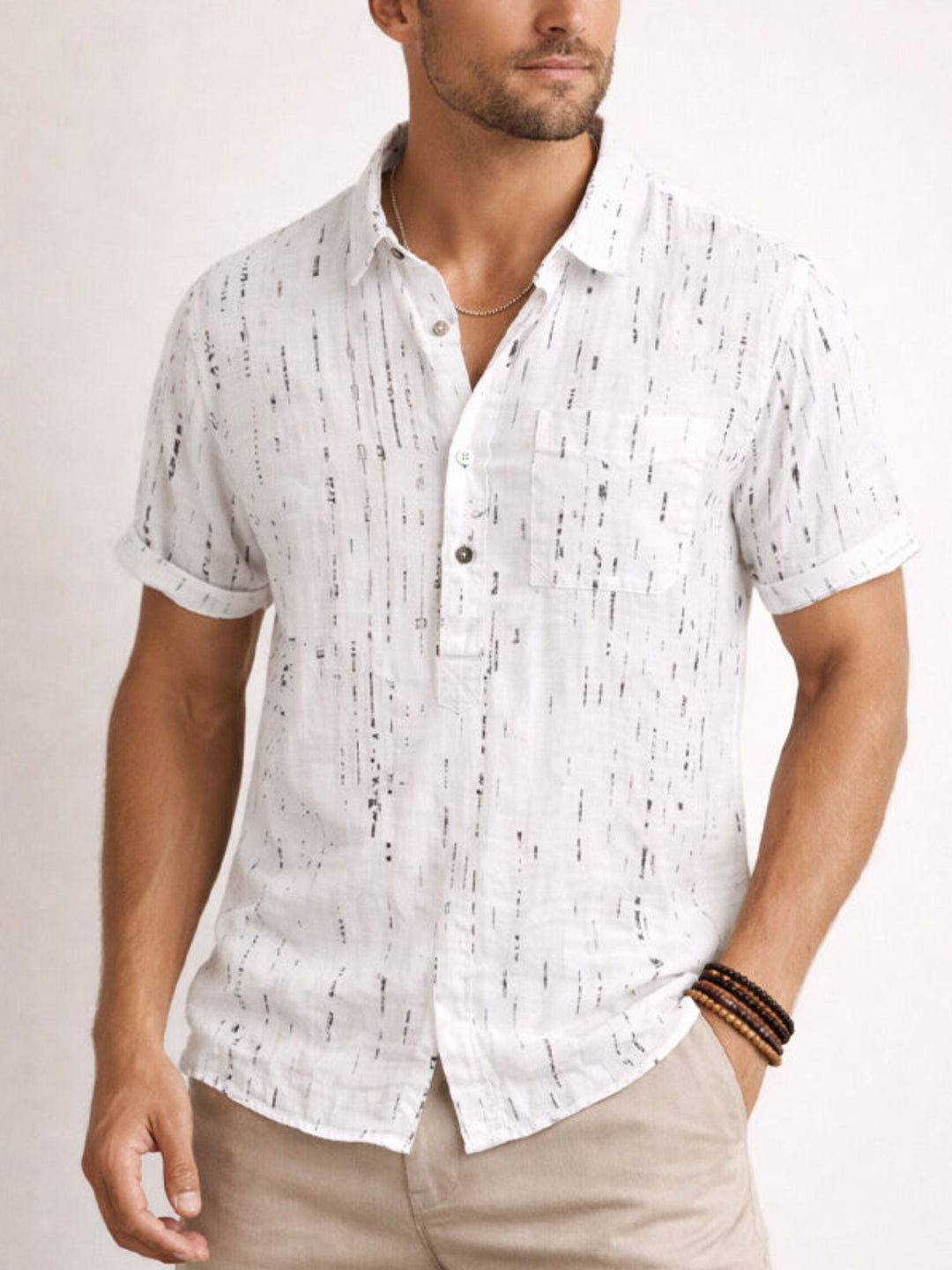 Shirt Men’s Casual Short Sleeve Shirt for Summer Outfits
