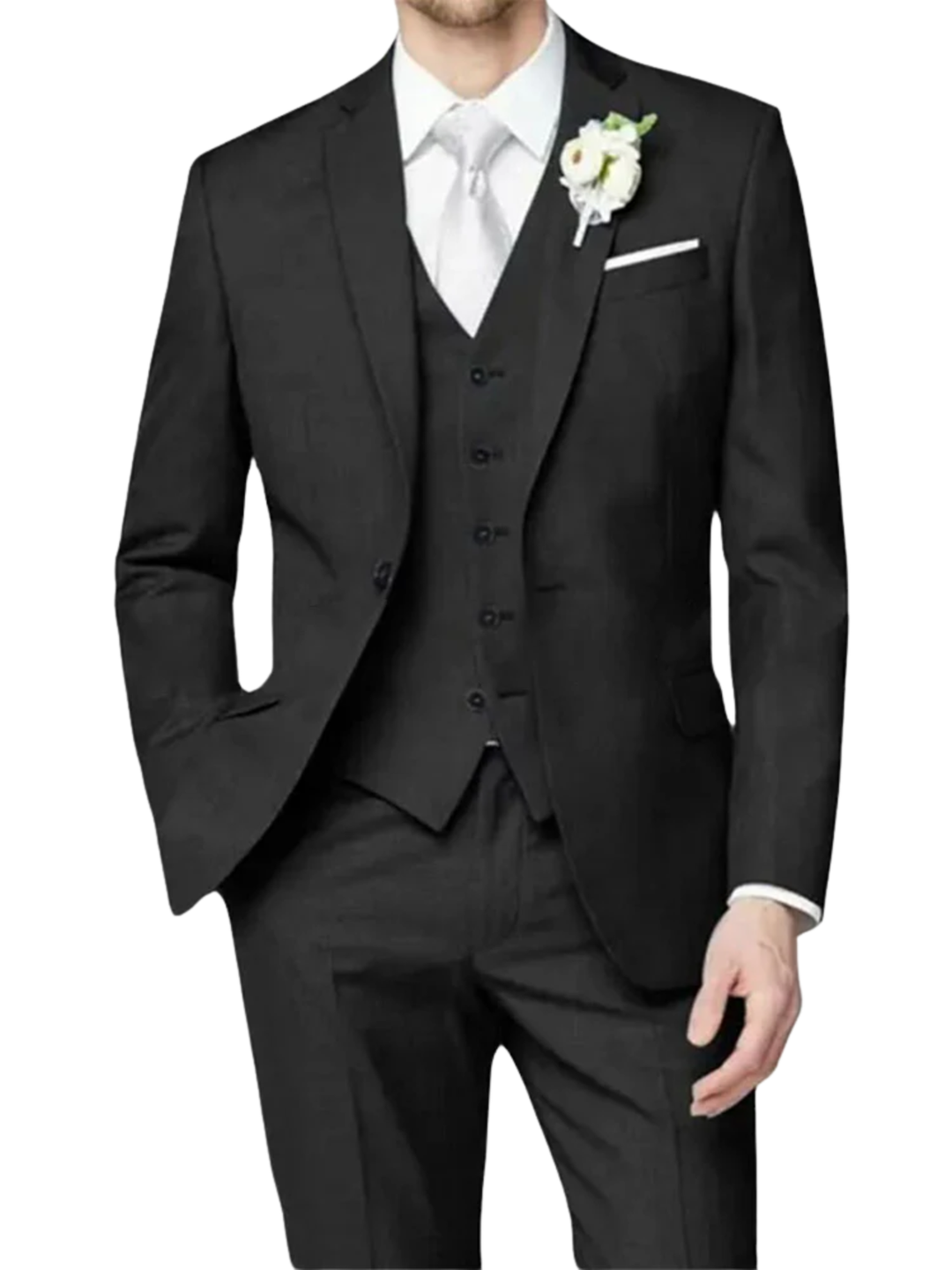 Men's lilac wedding suit slim fit one button formal