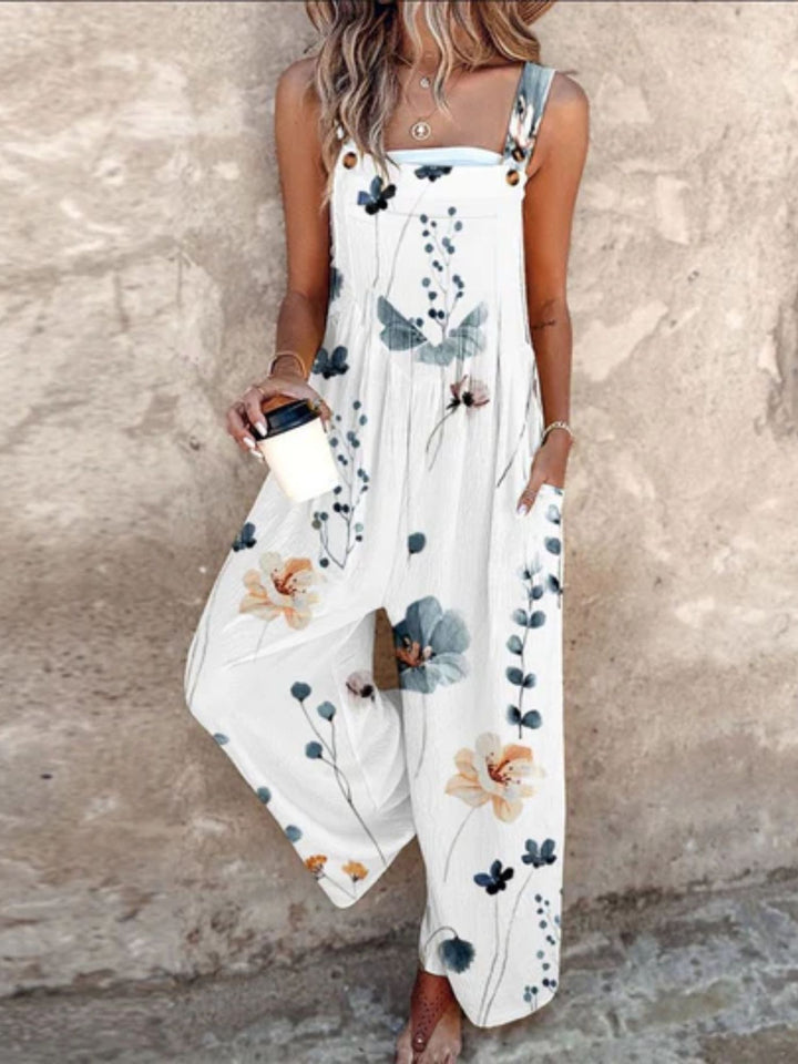 Women printed salopette casual lightweight everyday outfit