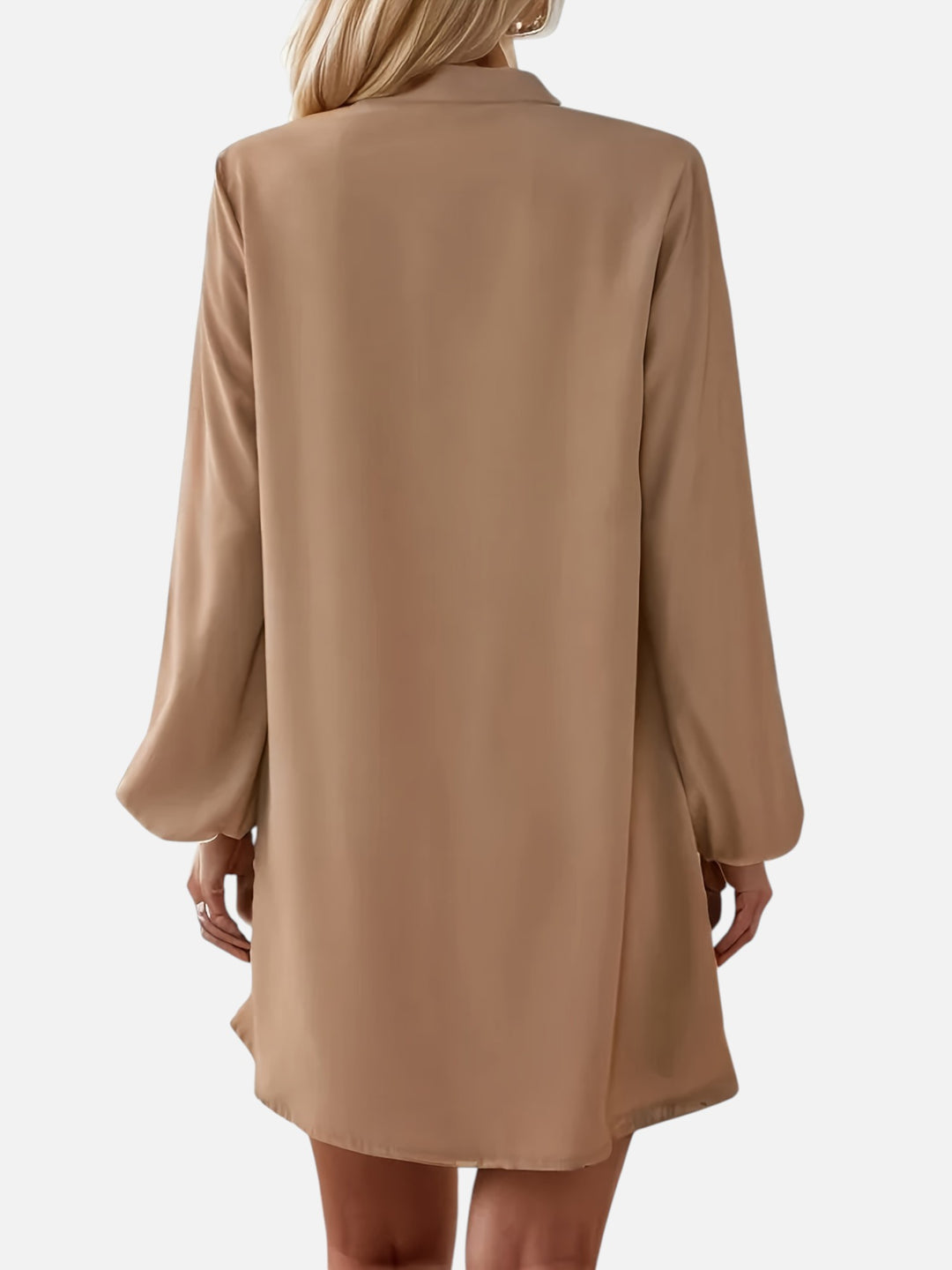 Women's V-Neck Midi Dress Long Sleeve Work and Occasion Wear