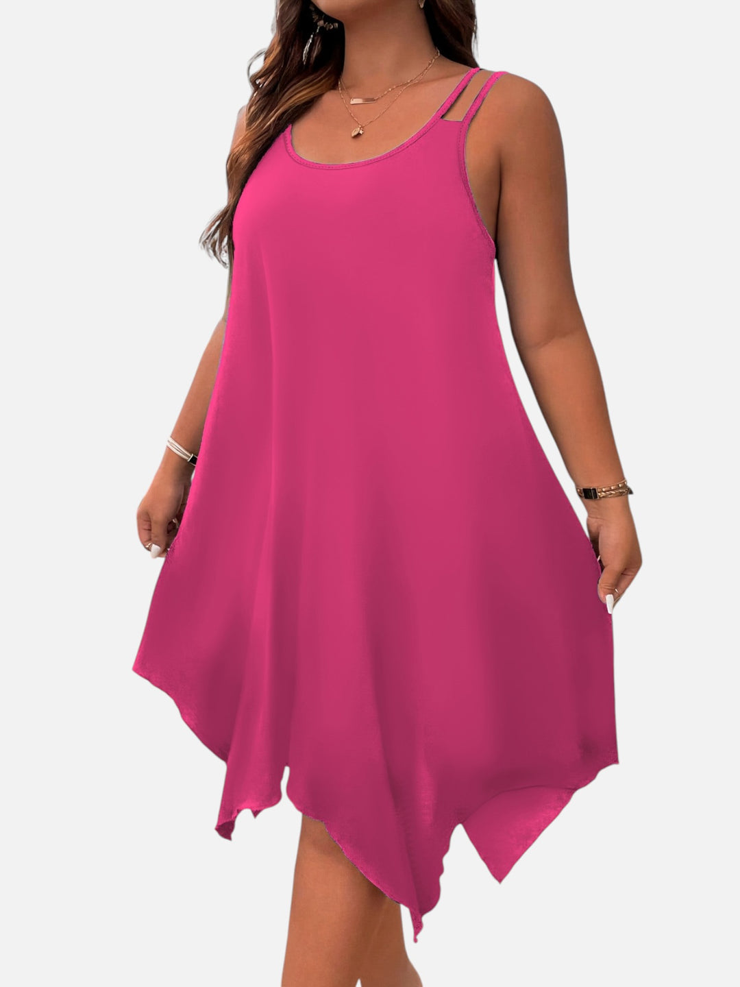 Plus Size Strapless Midi Dress for Wedding Guest Formal Events