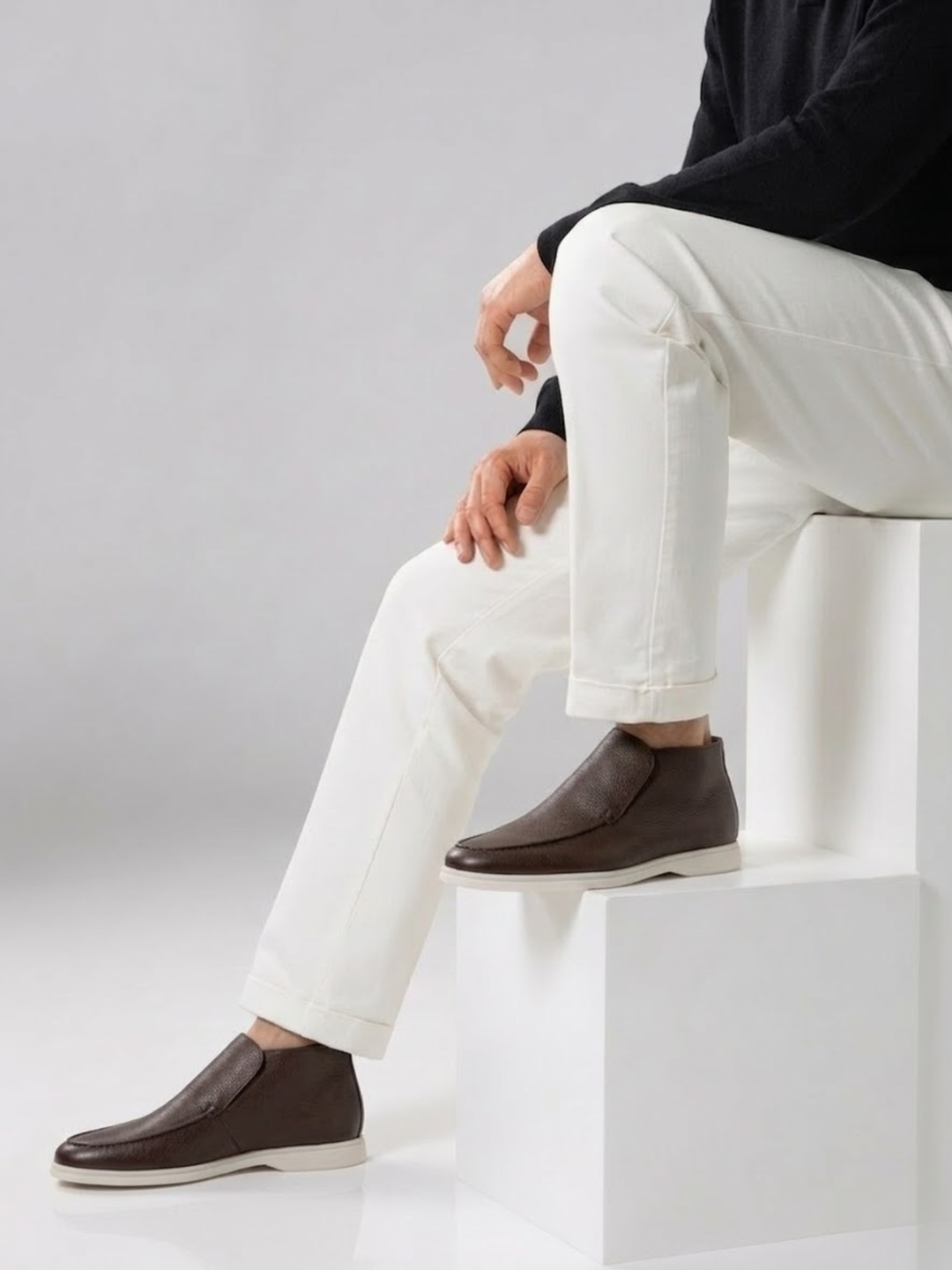 Men’s Leather Slip-On Loafers – Comfortable Premium Casual Shoe