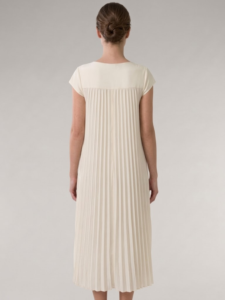 Women’s Midi Sundress A-Line Pleated Lightweight Summer Dress