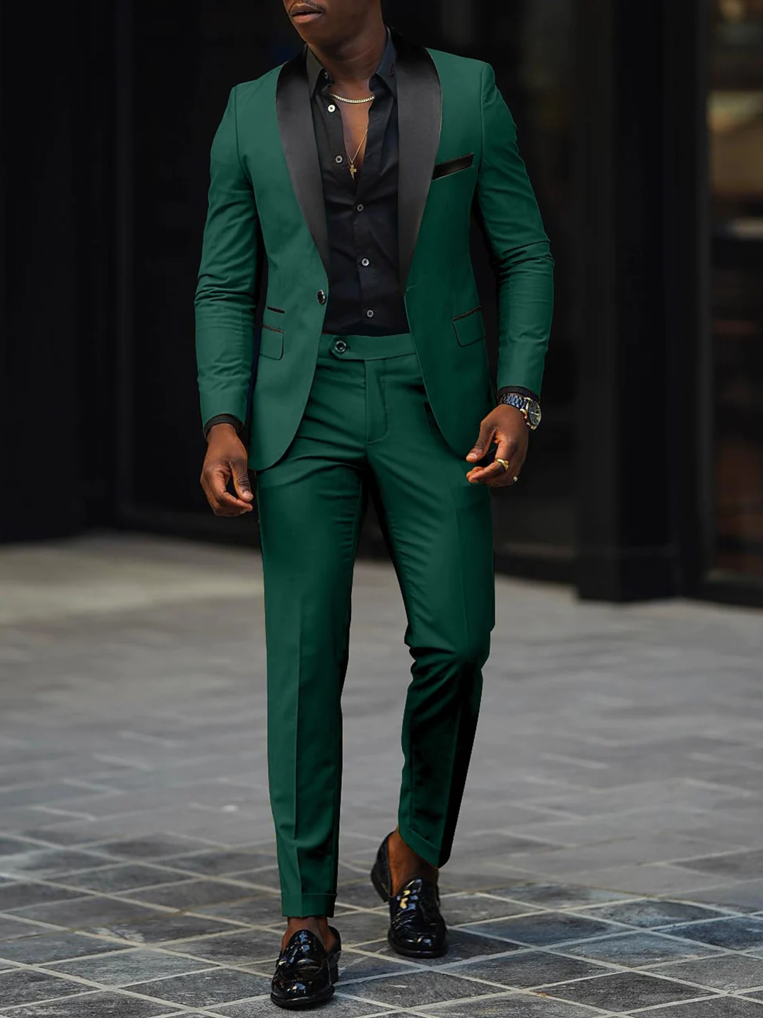 Men’s Wedding Suit Tailored Fit Single Button Formal Wear