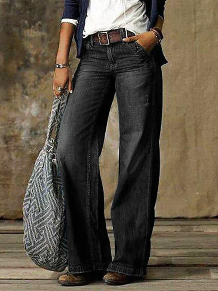Women’s Loose Fit Denim Pants Comfortable Everyday Jeans