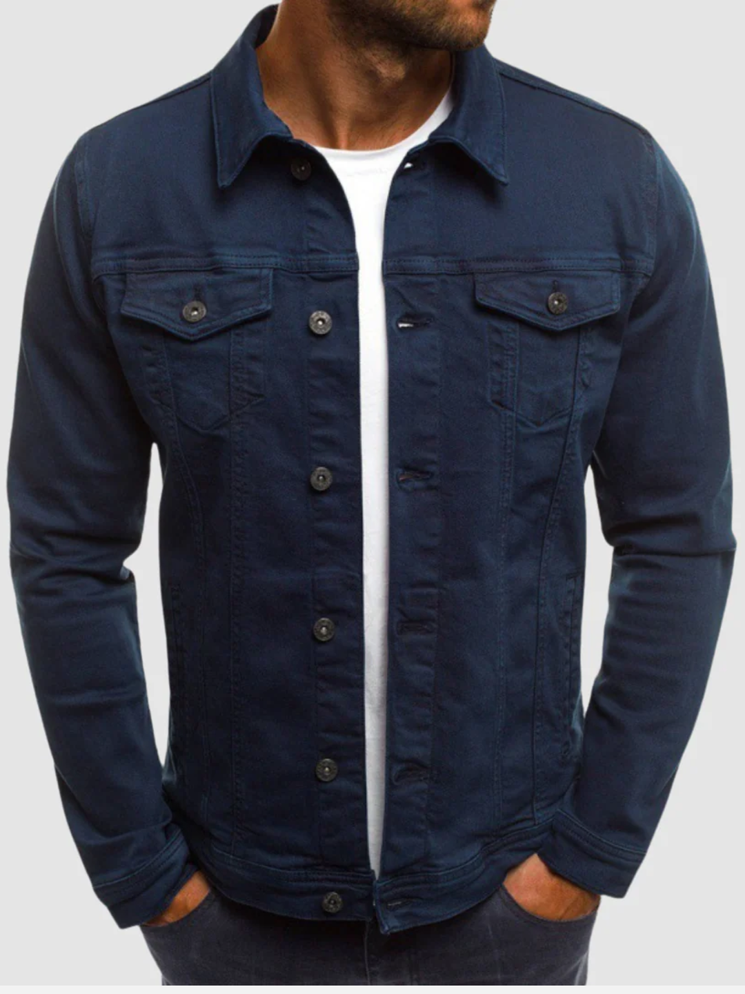Men’s cotton jacket slim fit for everyday casual wear