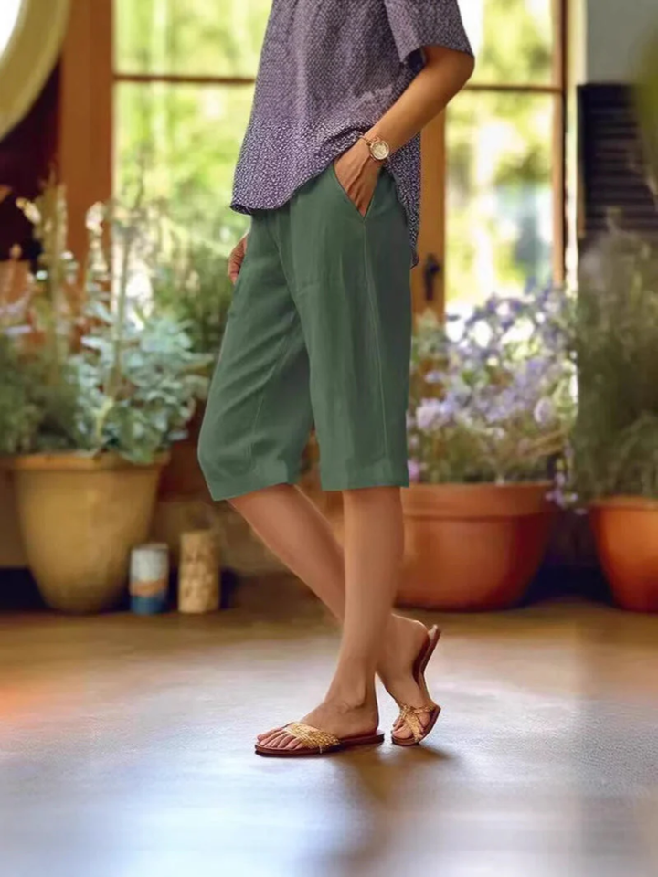Women's Knee Length Summer Shorts Straight Leg for Outfits