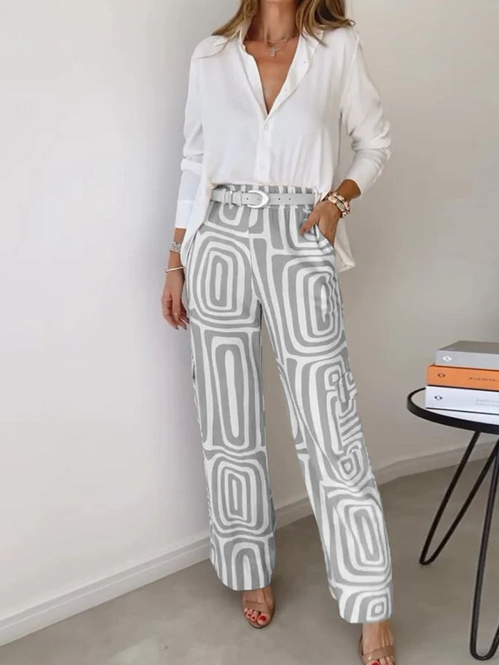 Stylish Two Piece Set Women Relaxed Fit Modern Daily Wear