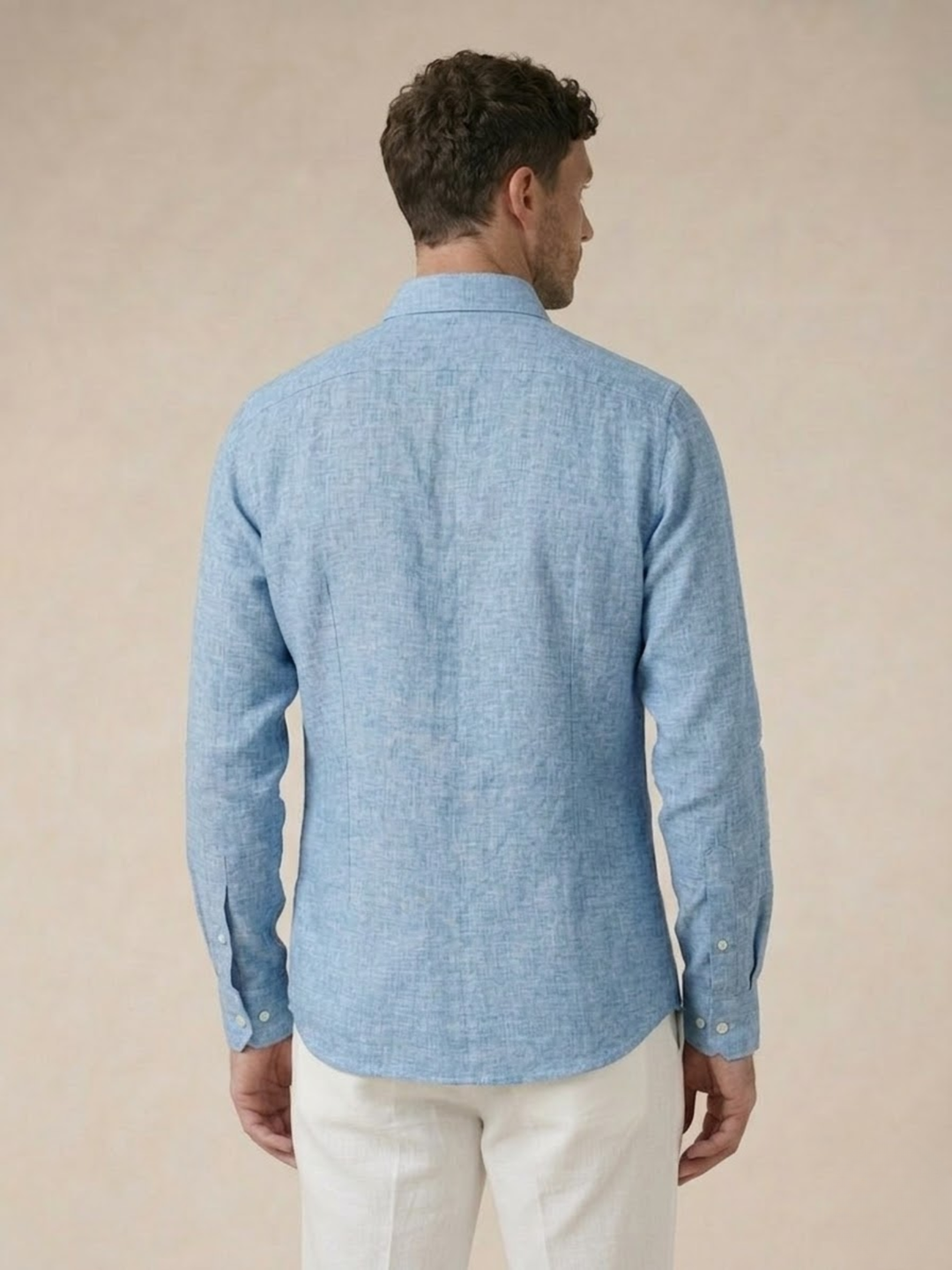 Men’s Linen Shirt Breathable Summer Button-Up Classic Fit