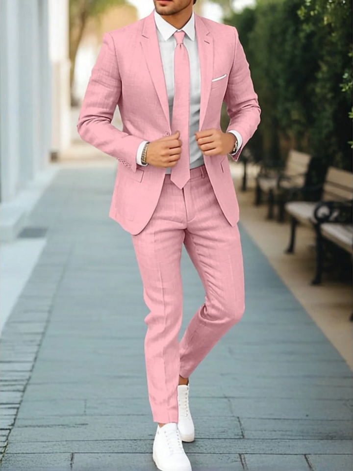 Men's Casual 2 Piece Suit Slim Fit for Everyday Smart Wear