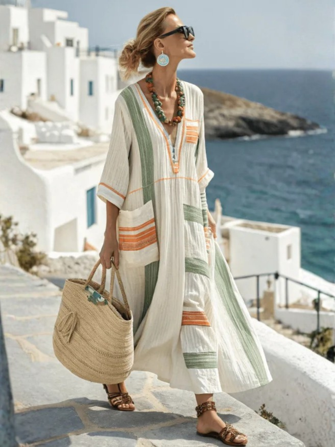 Women’s summer maxi dress for brunch and beach outings