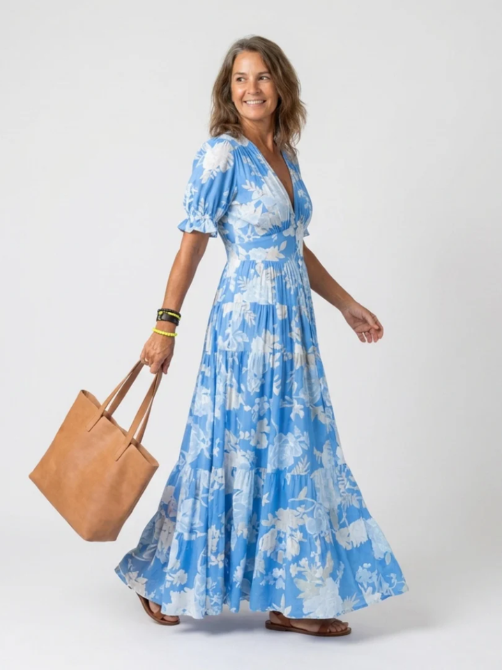 Women's Floral Midi Dress for Summer Events Casual Everyday Wear