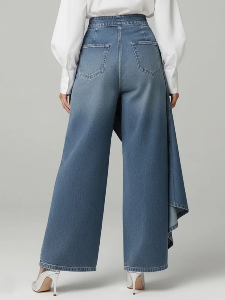 Slim Fit Denim Wrap Jeans for Women High Waist Everyday Wear