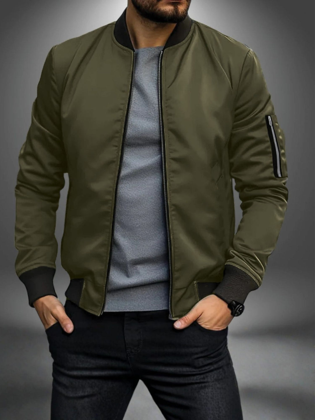 Bomber Jacket Men Lightweight Jacket for Spring and Fall