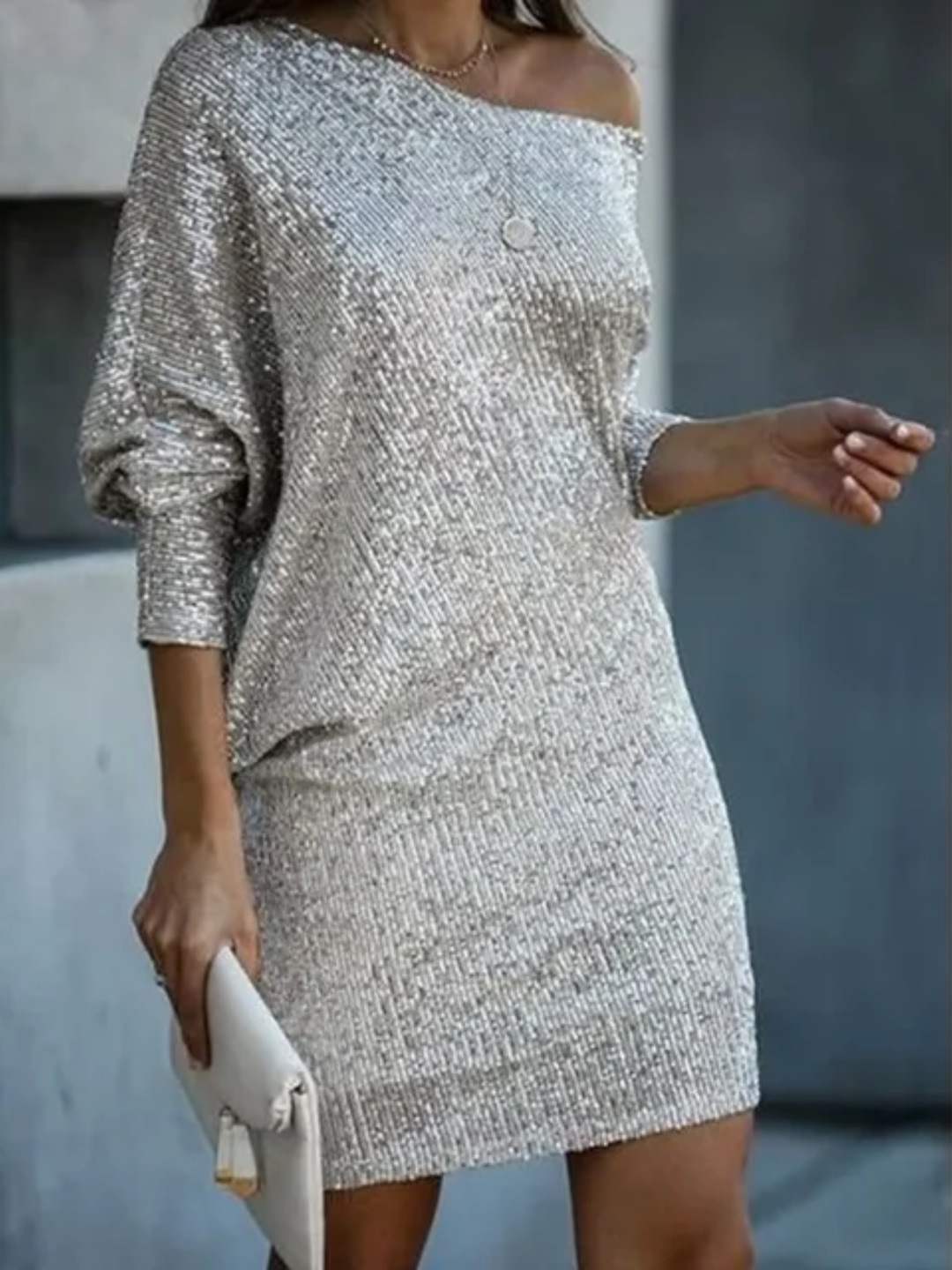 Women's sequin wedding dress for party and evening events