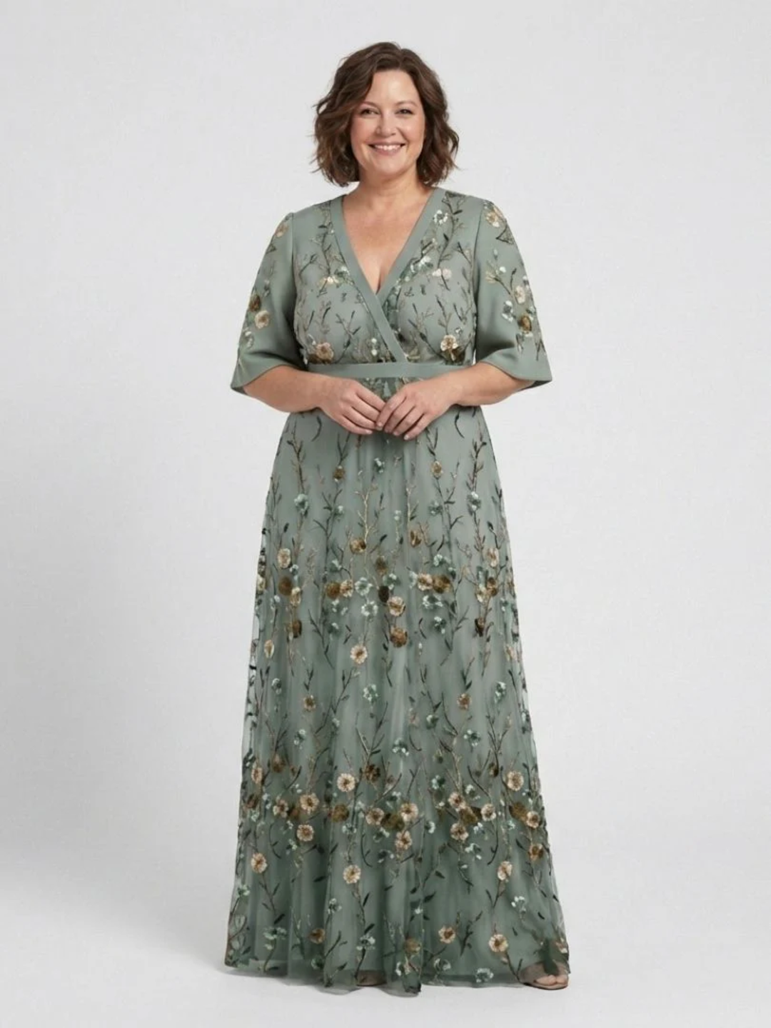 Women’s Floral Maxi Dress V-Neck Summer Vacation Dress