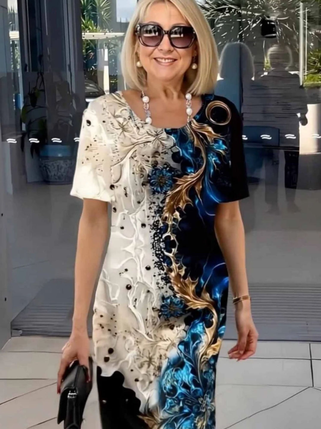 Women’s Printed Midi Dress Comfortable Day to Night Stylish Wear
