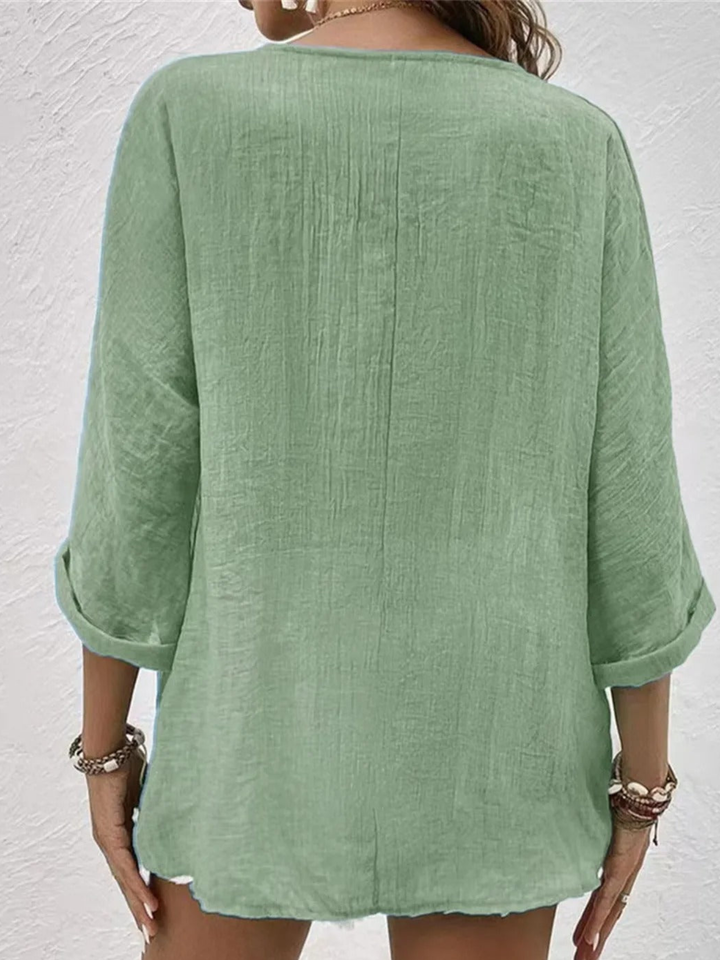 Top Minimalist Oversized Blouse for Casual Coastal Style