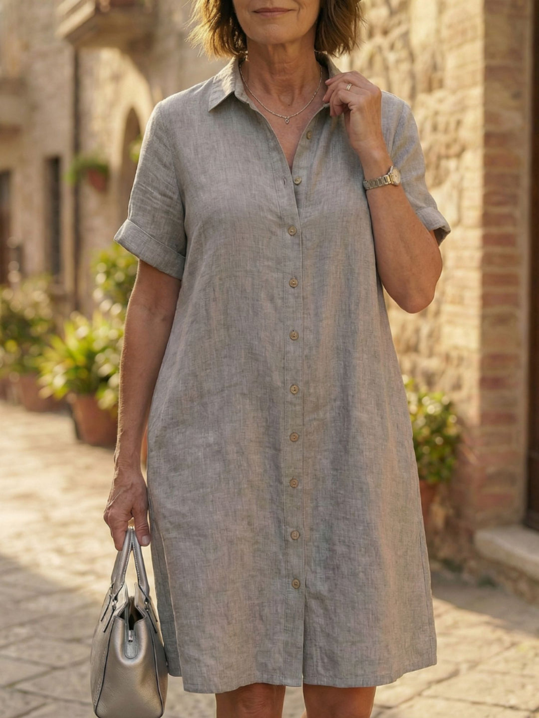 Women Short Sleeve Casual Dress Lightweight Travel Outfit
