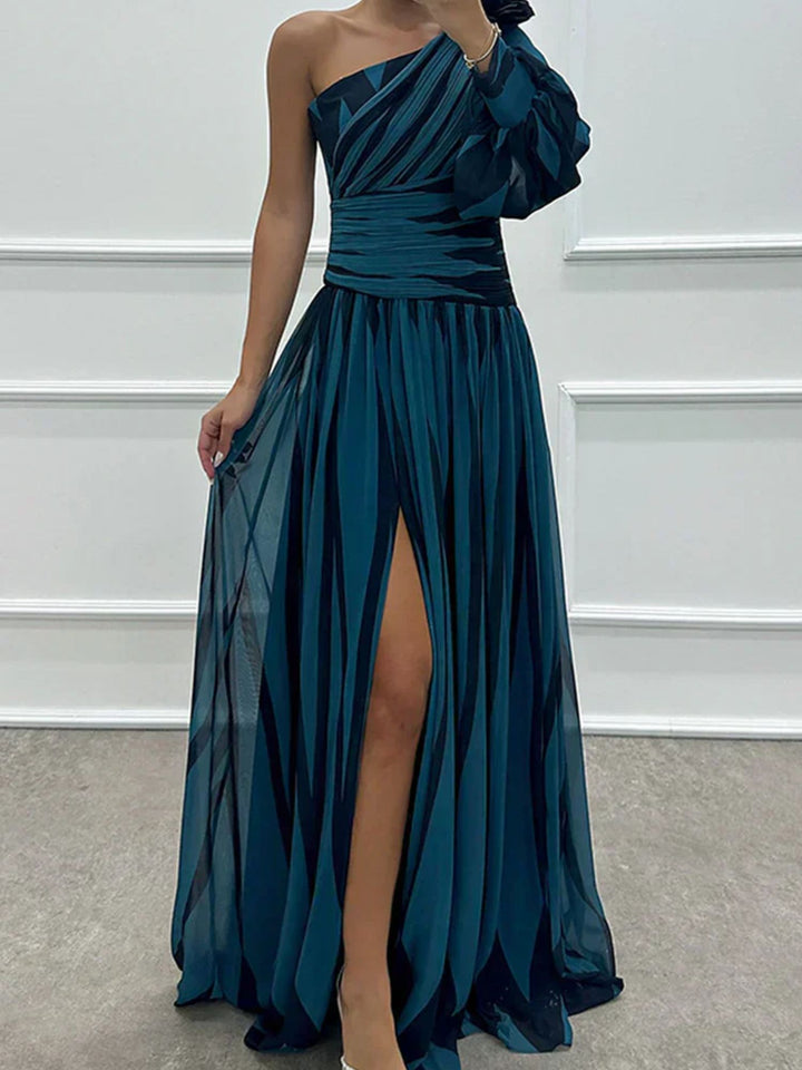 One-Shoulder Maxi Dress for Summer Events Elegant Evening Style