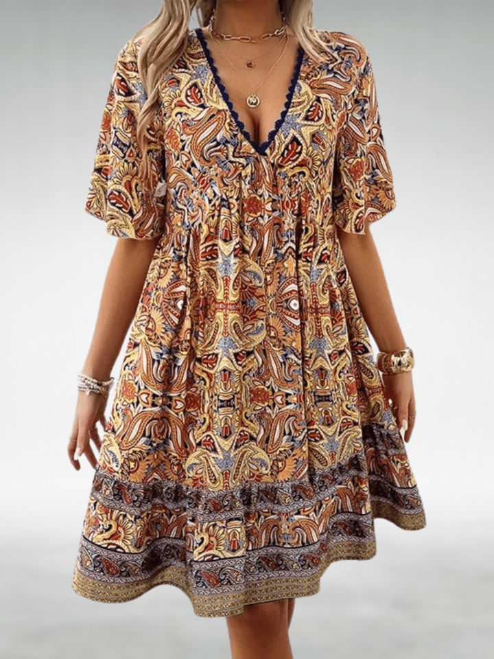 Women’s Boho Swing Dress Lightweight Flowy Summer Outfit
