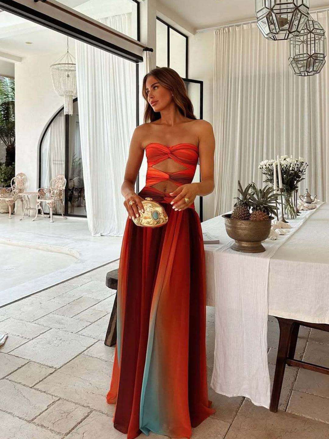 Women’s Flowy Maxi Dress Relaxed Fit Beach Holiday Outfit