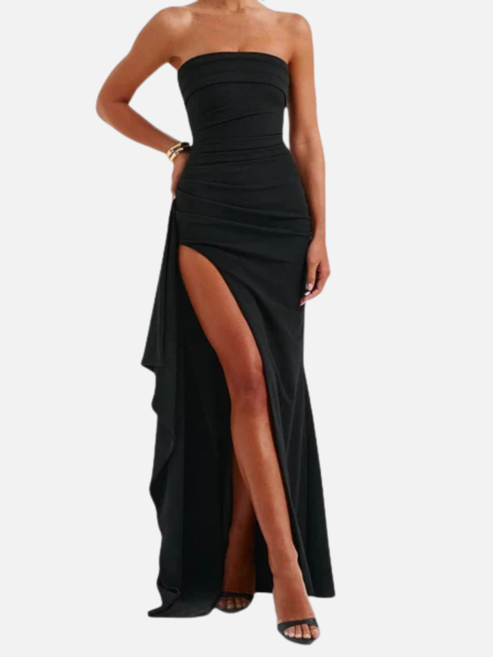 Women's Strapless Evening Dress for Weddings and Formal Events