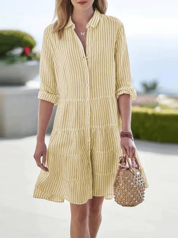 Women’s Lightweight Striped Summer Dress Casual Everyday Wear