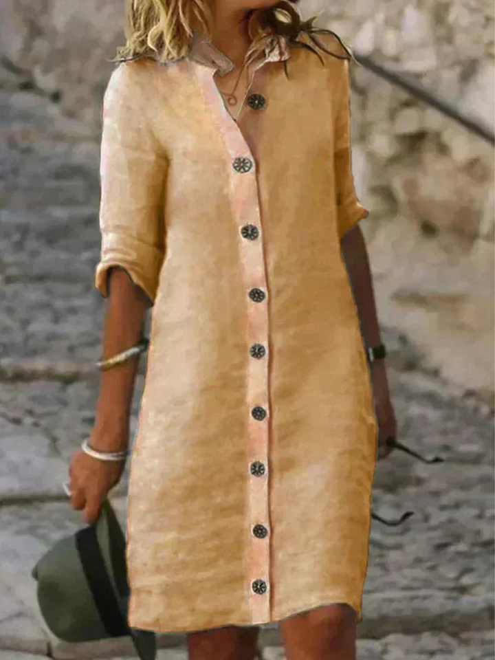 Shirt Dress Relaxed Midi Dress Lightweight Daily Wear