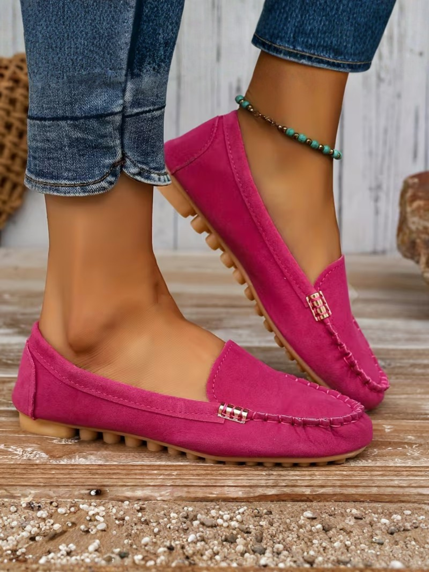 Women’s Comfortable Leather Loafers Slip-On Work Dress Shoes