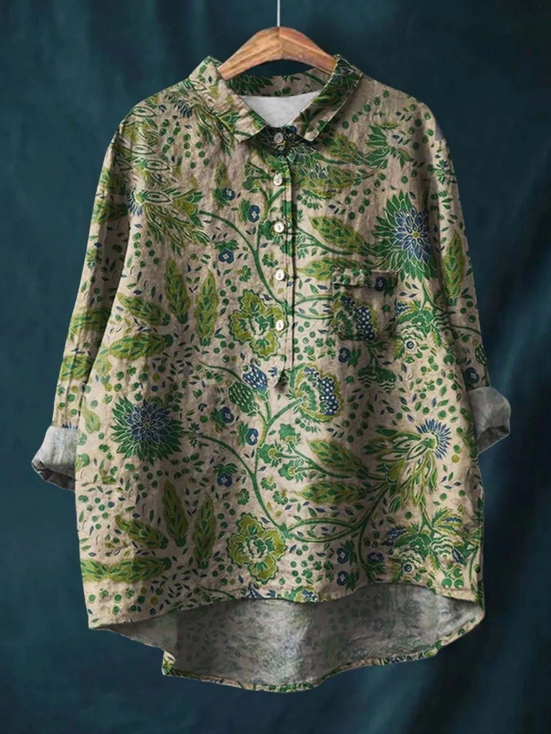 Blouse Women’s Floral Summer Shirt For Work Casual Wear