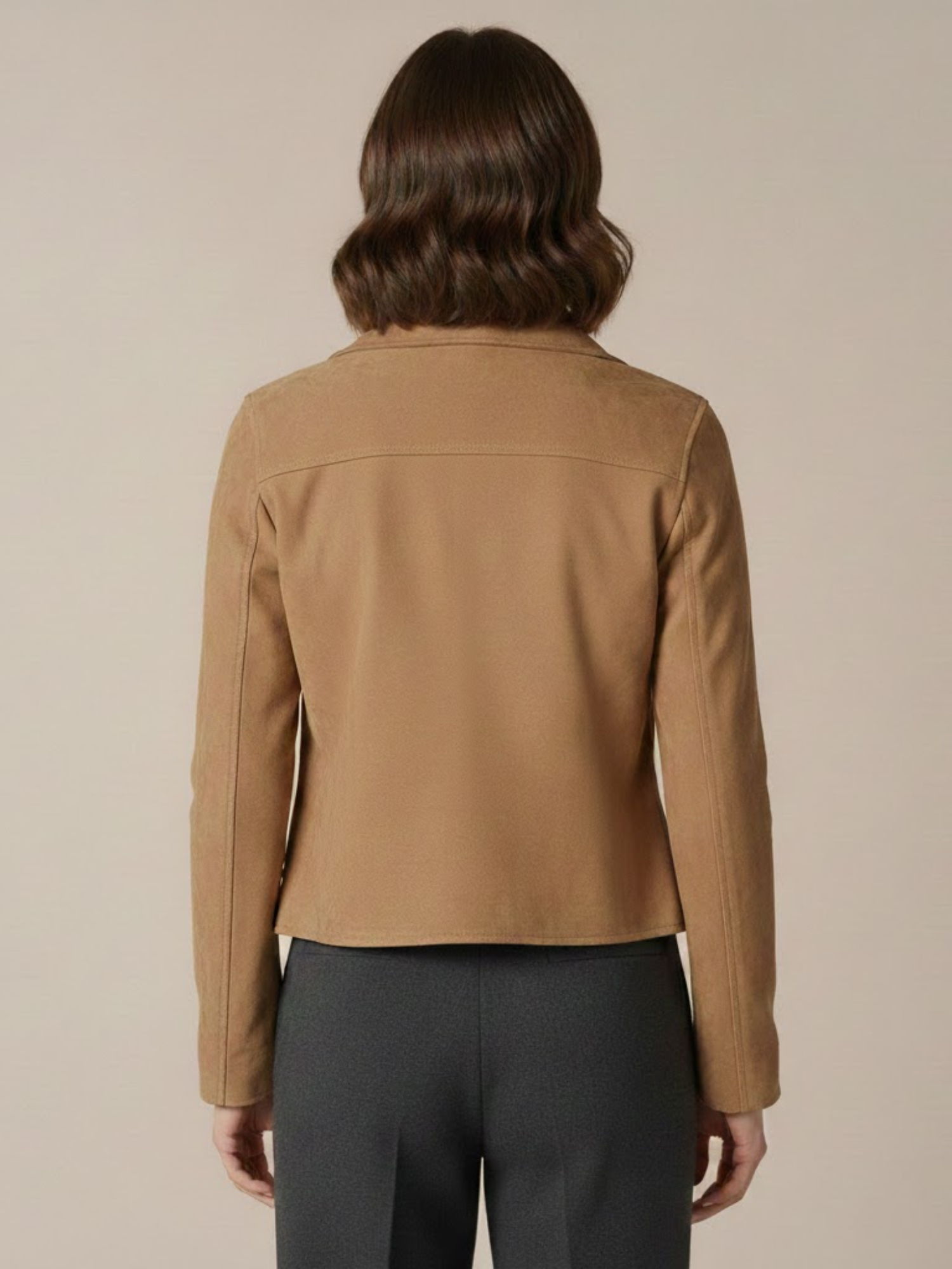 Aurevien | Women’s Suede Biker Jacket – Ivy League Suede