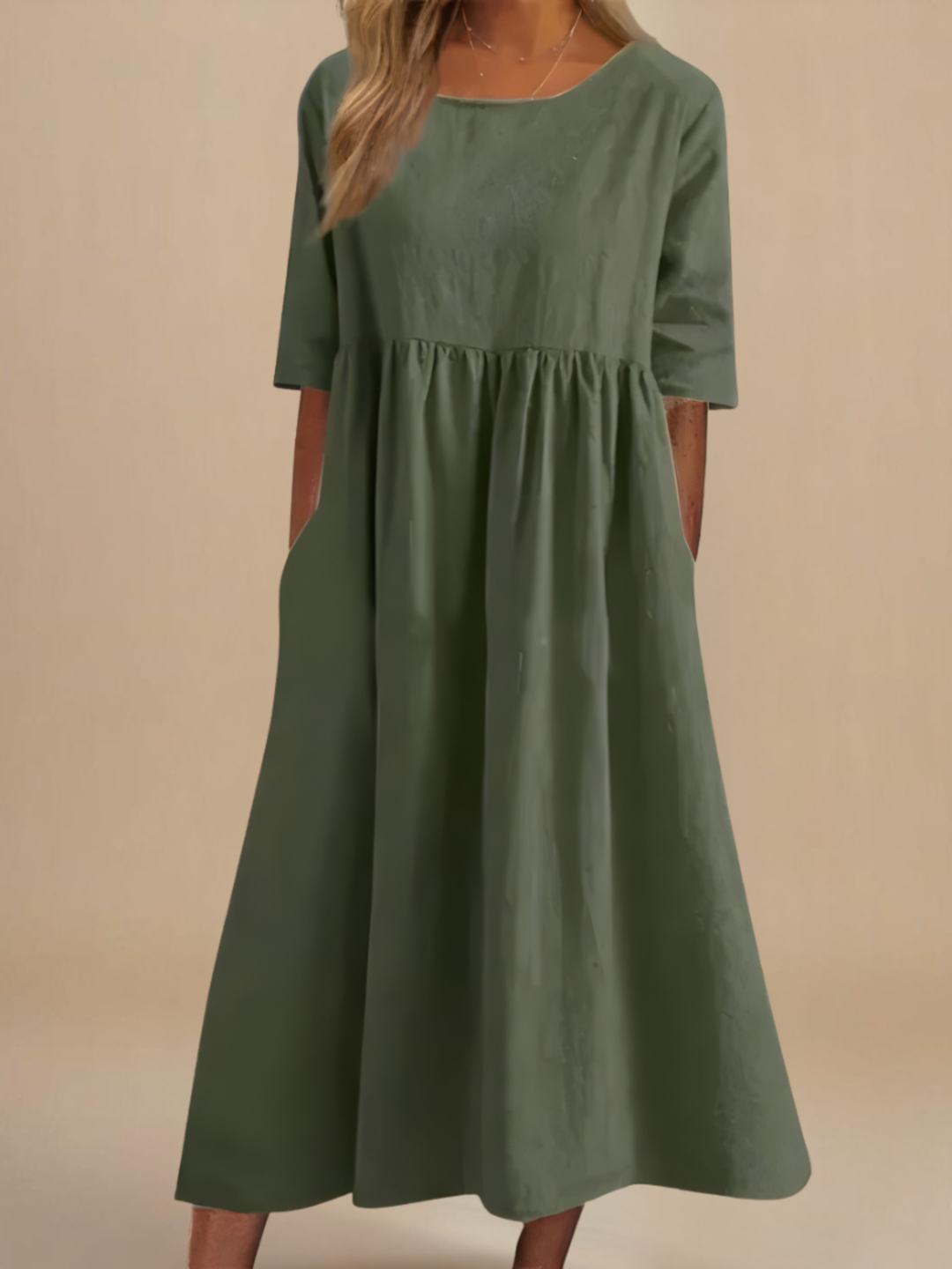 Dress Women Elegant Casual Midi Dress for Everyday Wear